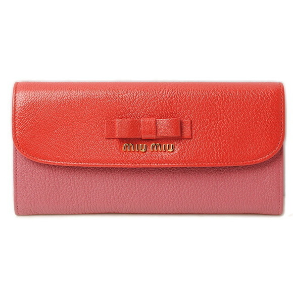 Miu Miu Wallet pass case 5M1109 Berry Red - Picture 1 of 5